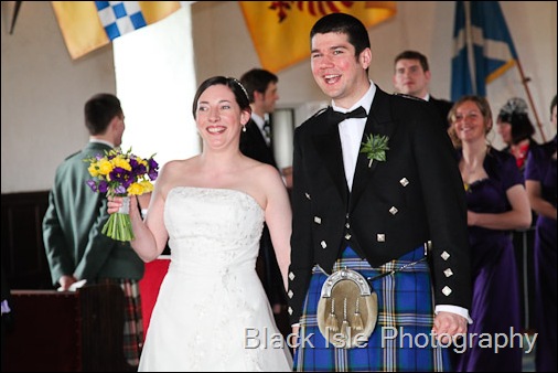 The Wedding ceremony at Castle Stuart Inverness in the Highlands